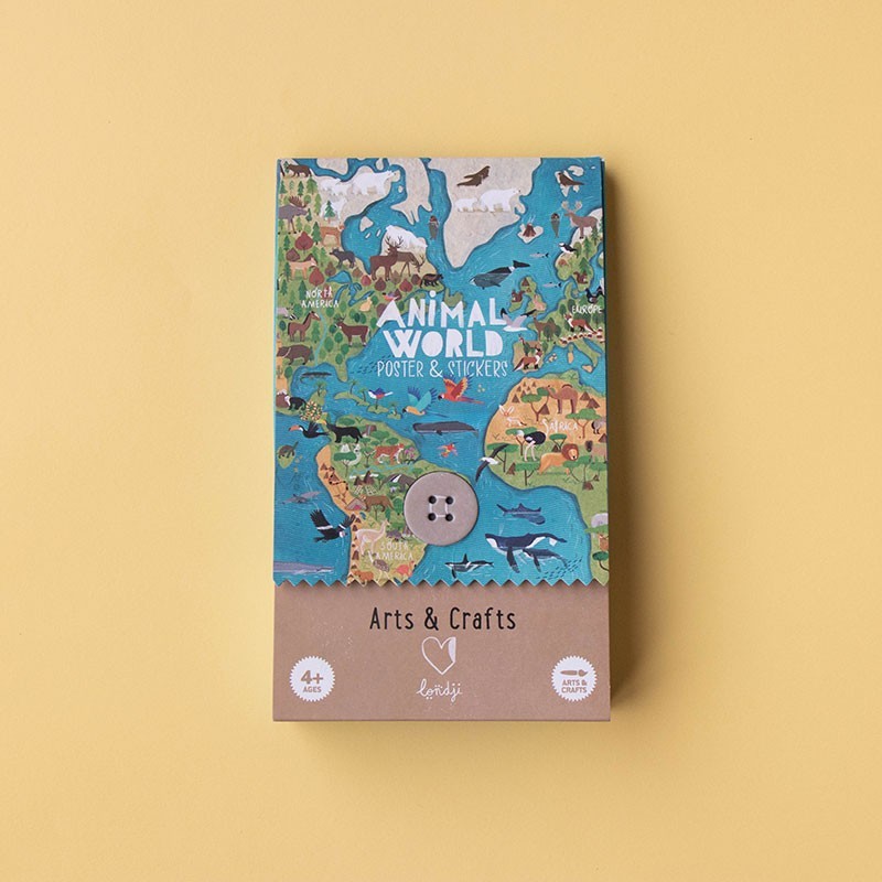 Poster &amp; stickers of animals of the world